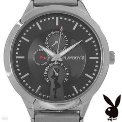 PLAYBOY PB0298BKB Brand New Gentlemens Day date Watch